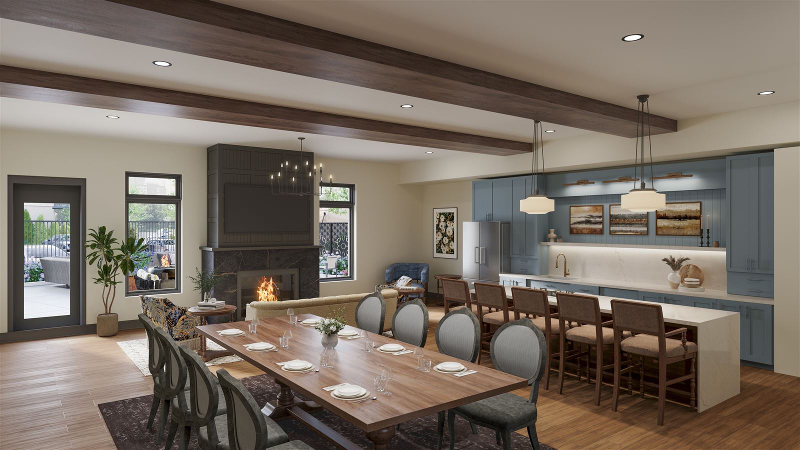 Olinia Maple Grove Clubroom, a social lounge space